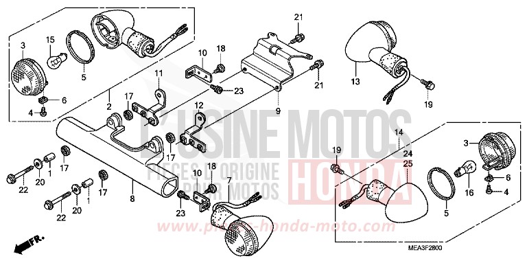 HINTERE BREMSLEITUNG (NSS300A) von Forza 300 SEAL SILVER METALLIC (NHA14) von 2013